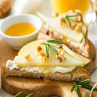 pear and ricotta toast