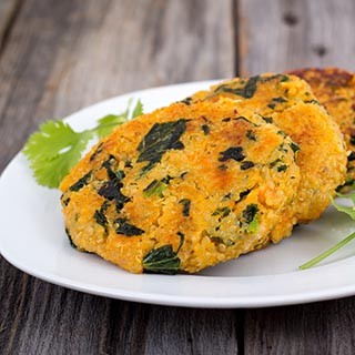 Sweet Potato Kale and Quinoa Cakes