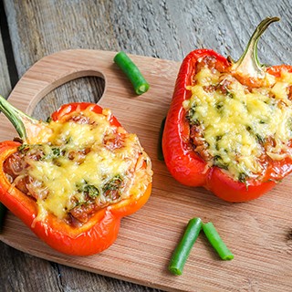 Veggie Stuffed Red Peppers