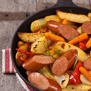 Spicy Roasted Turkey Sausage and Vegetable Stir Fry