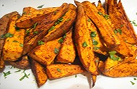 Oven roasted sweet potatoes