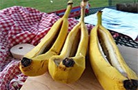 Grilled banana boats