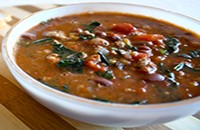 Spinach and Kidney Bean Soup