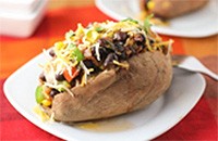 Southwestern loaded sweet potatoes