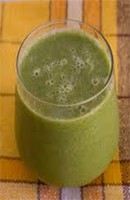 Green Peanut Butter and Banana Smoothie