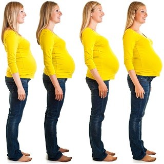 Pregnant women at each trimester of pregnancy 