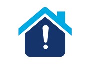 Property Fraud Alert house with exclamation point icon